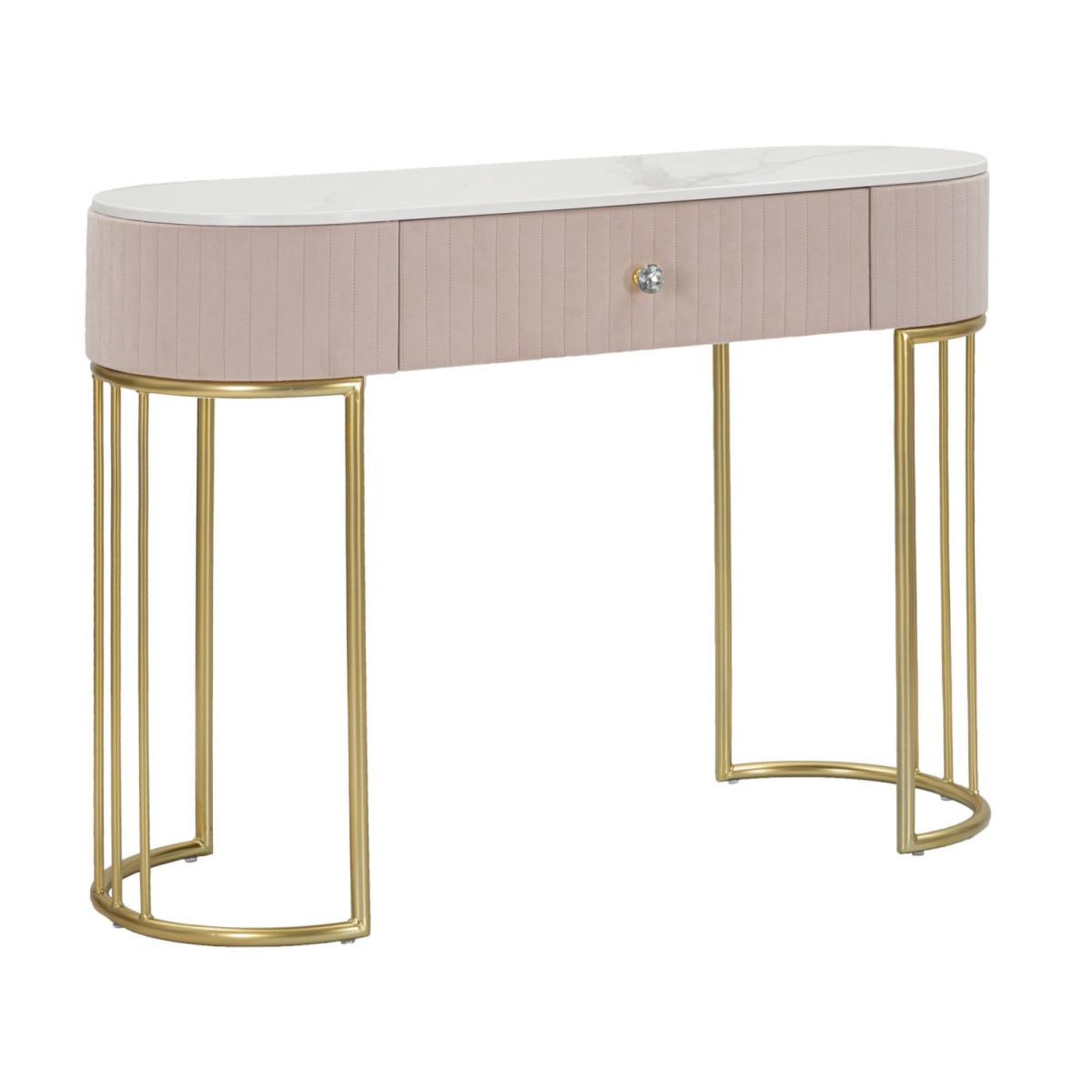 Paris Prix Console design effet marbre  montpellier  100cm rose & or