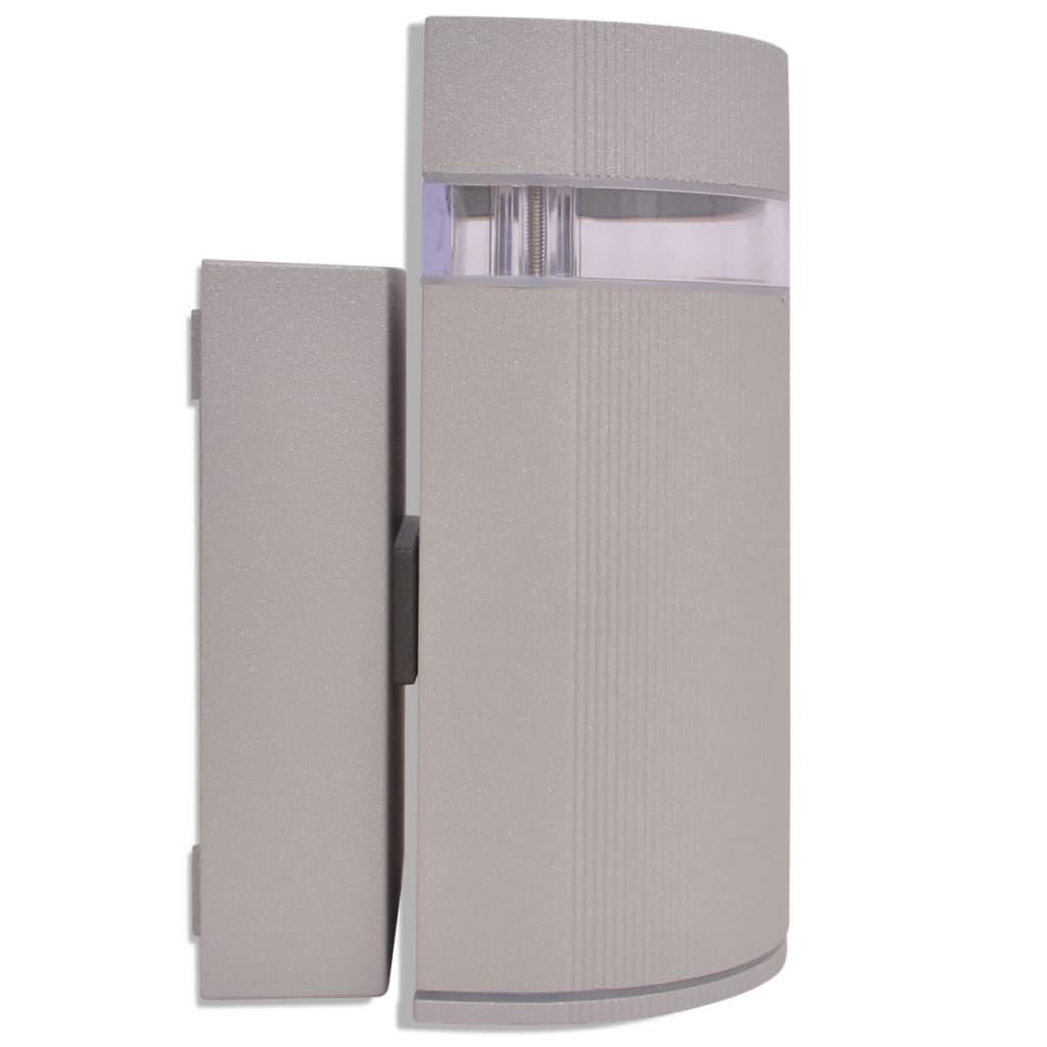 Voir la diapositive 5 : VIDAXL Applique murale exterieure demi-cylindrique Aluminium Gris