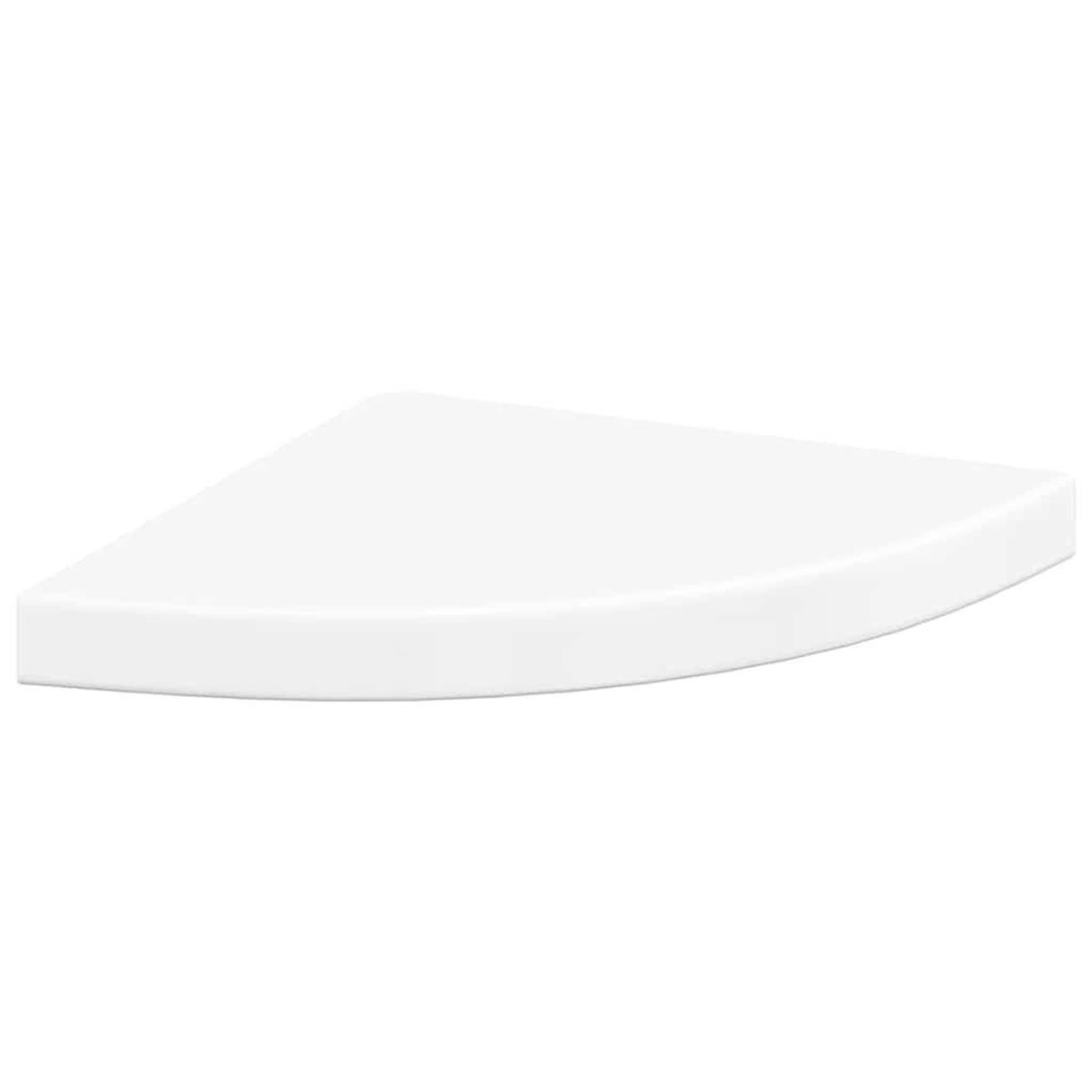 VIDAXL Etageres d'angle flottantes 2pcs blanc brillant 35x35x3,8cm MDF