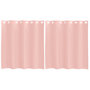 Voir la diapositive 2 : VIDAXL Rideaux en voile avec œillets 2 pcs rose 140x140 cm