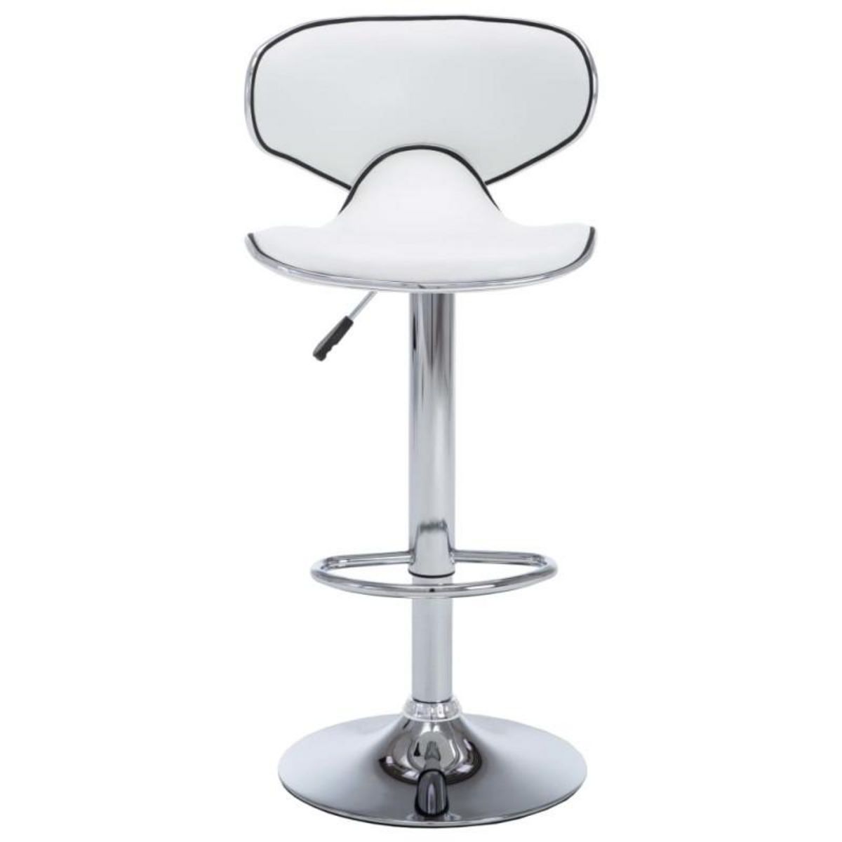 VIDAXL Tabourets de bar 2 pcs blanc similicuir