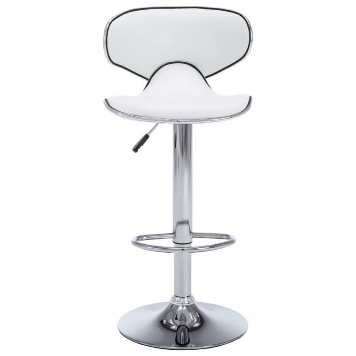 VIDAXL Tabourets de bar 2 pcs blanc similicuir