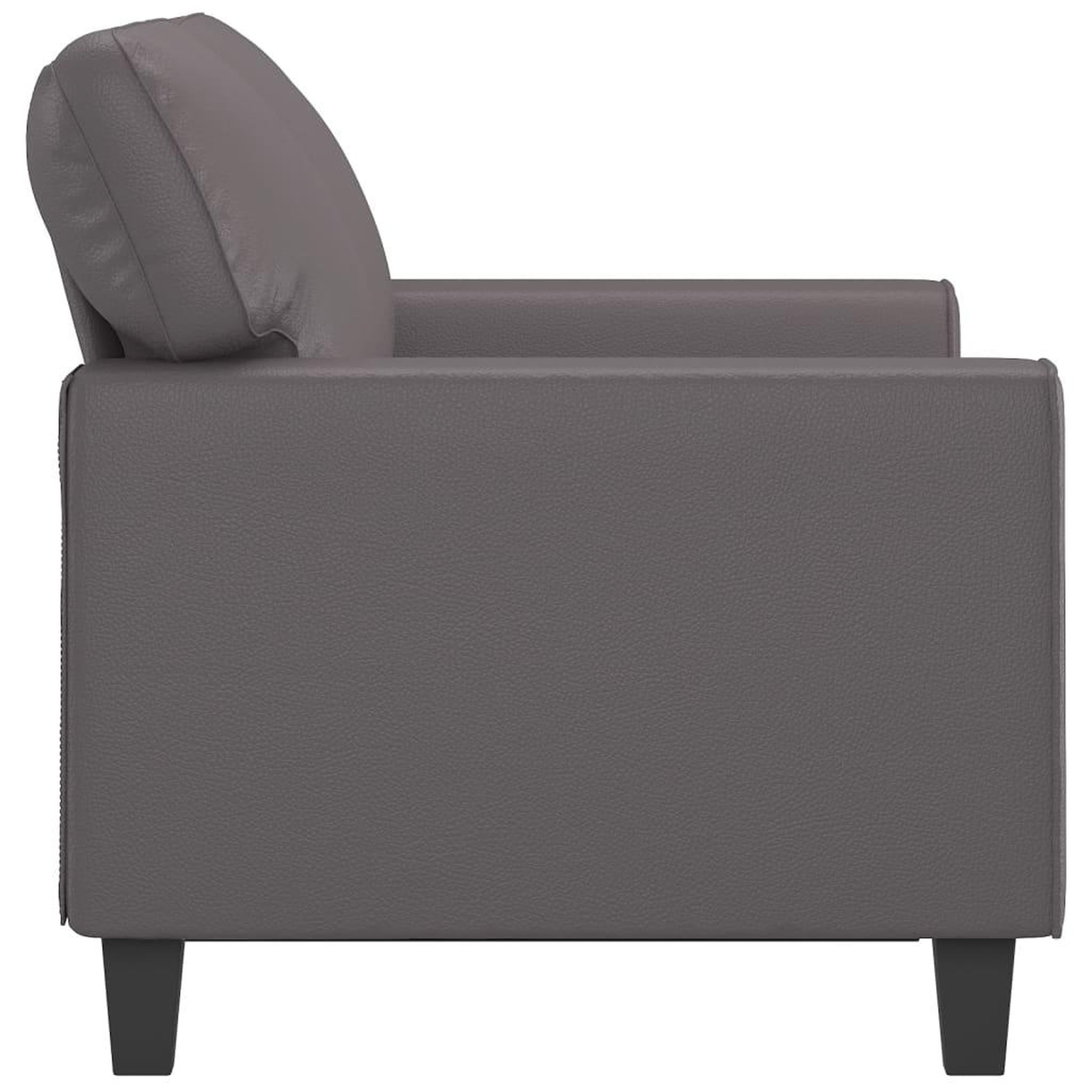 Voir la diapositive 4 : VIDAXL Canape a 2 places Gris 120 cm Similicuir