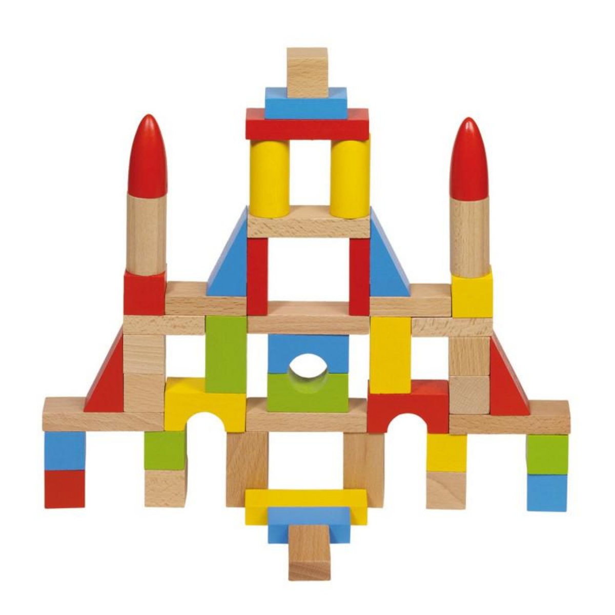 Goki GOKI Wooden building blocks in bag, 50pcs.