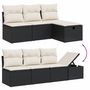 Voir la diapositive 3 : VIDAXL Salon de jardin 9 pcs avec coussins noir resine tressee