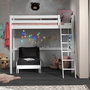 Voir la diapositive 5 : Paris Prix Pack - Lit Mezzanine & Fauteuil-Lit  Pino  Blanc