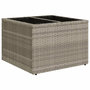 Voir la diapositive 2 : VIDAXL Table de jardin avec dessus en verre gris clair resine tressee