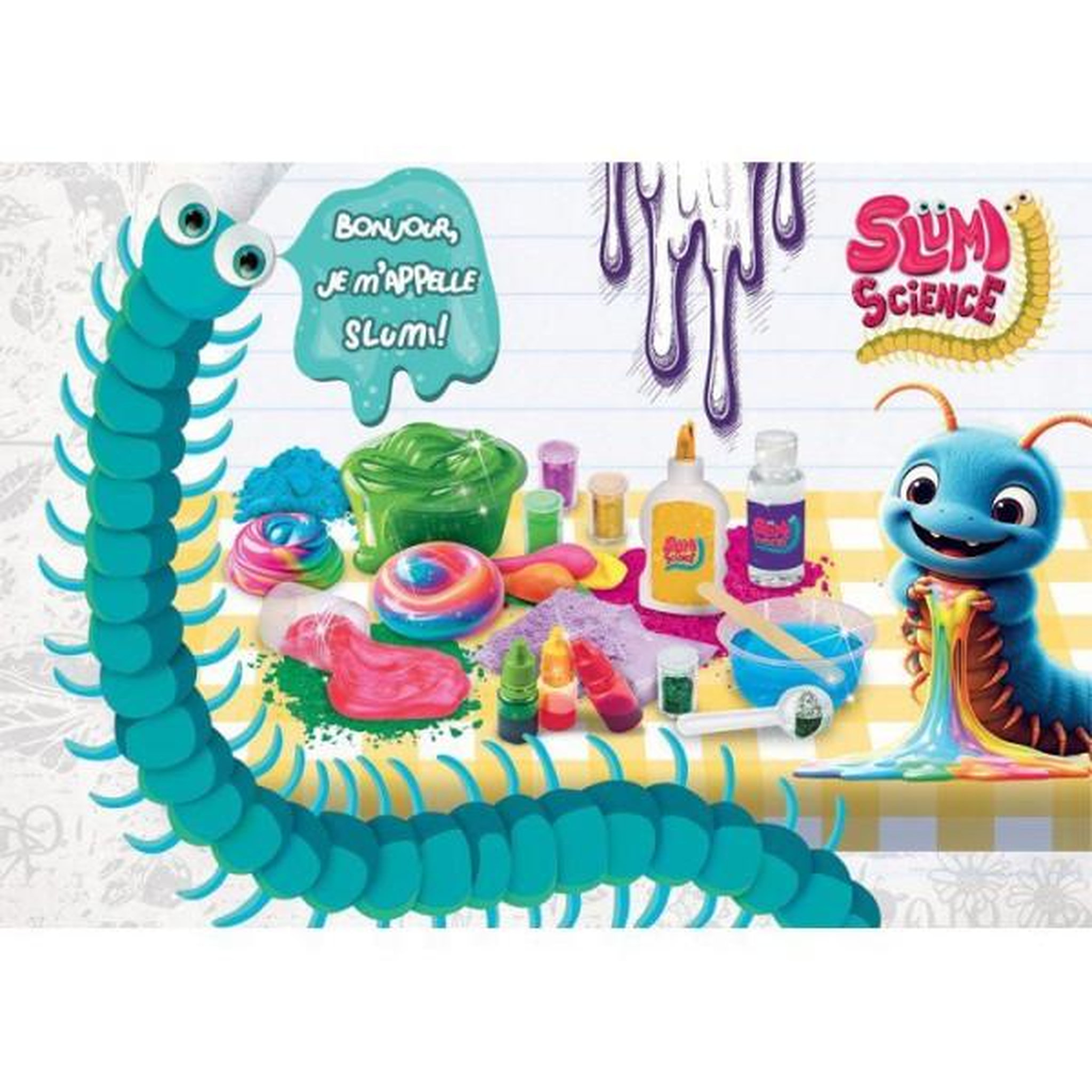 Voir la diapositive 3 : LISCIANI GIOCHI Slumi Science 100 Slimes - Coffret scientifique créatif - LISCIANI - 100 recettes de slime - Expériences ludiques