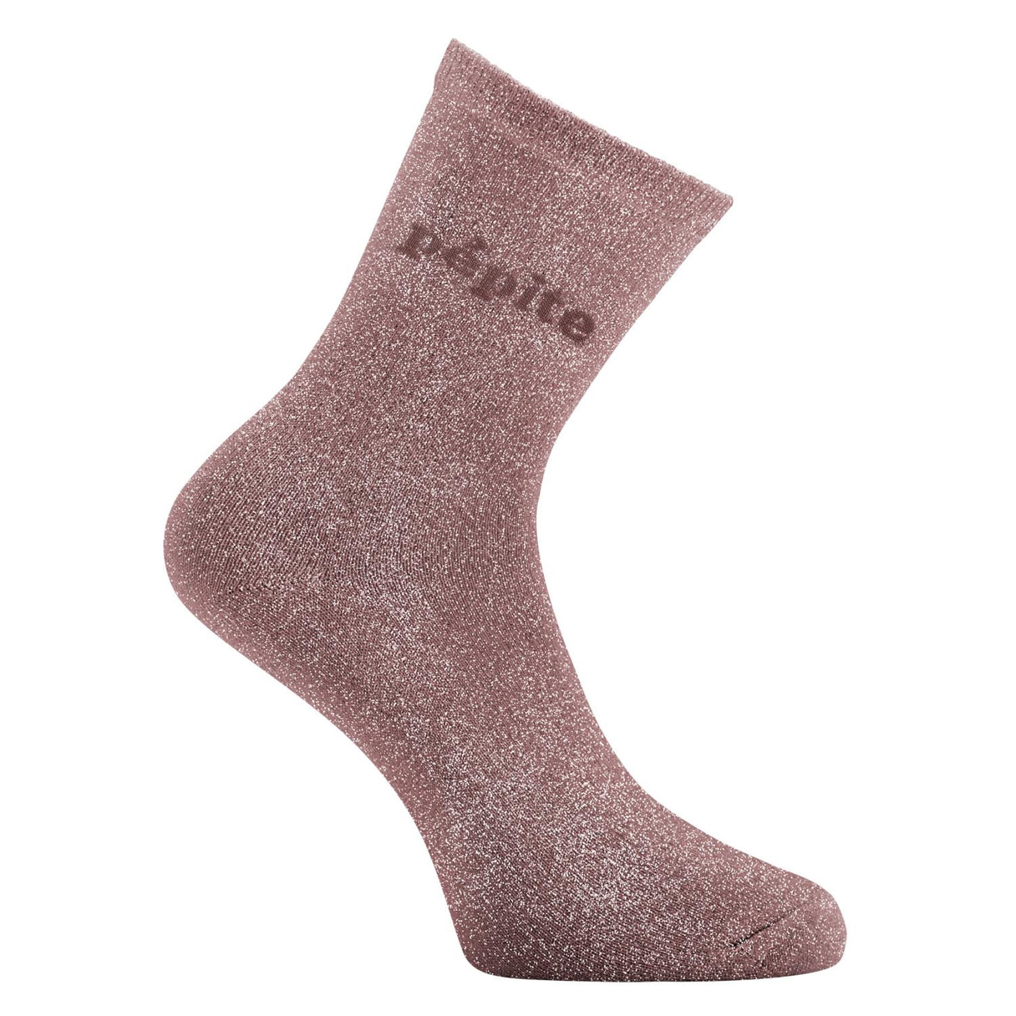 Voir la diapositive 2 : TWINDAY Lots de 6 paires de chaussettes femme à paillettes soft pépite