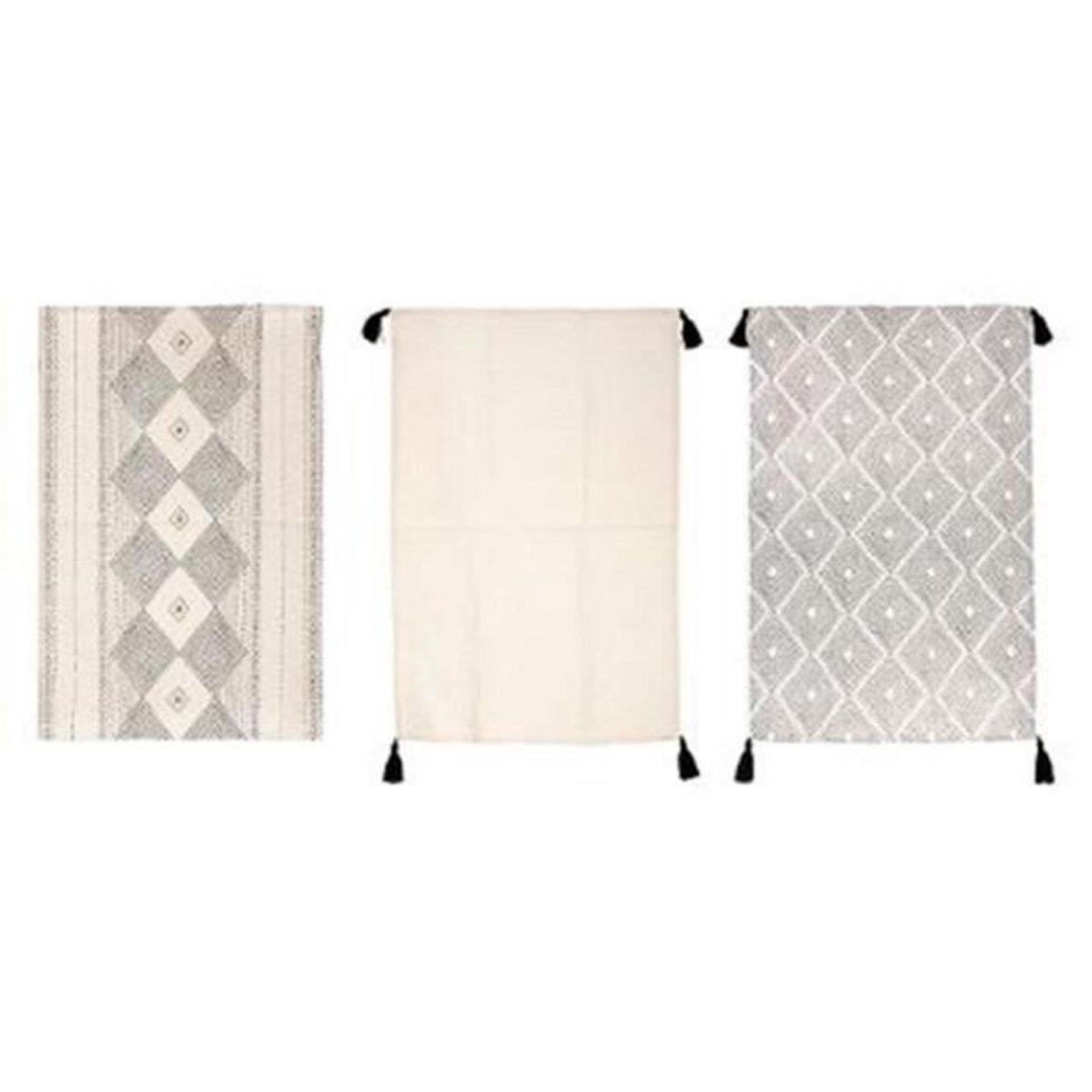 ATMOSPHERA Lot de 3 Torchons de Cuisine  Oasis  45x70cm Beige