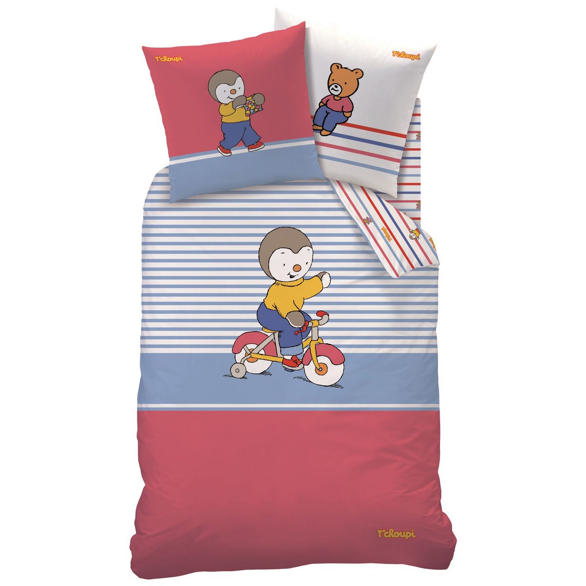 Parure housse de couette T'CHOUPI cycling