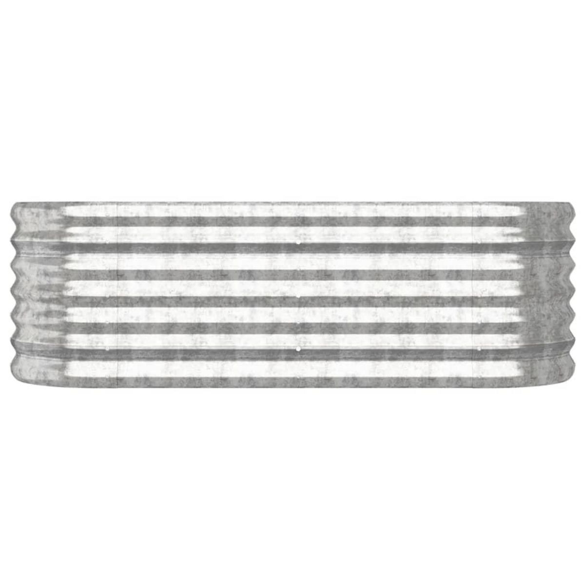 VIDAXL Lit sureleve de jardin Acier enduit de poudre Argente