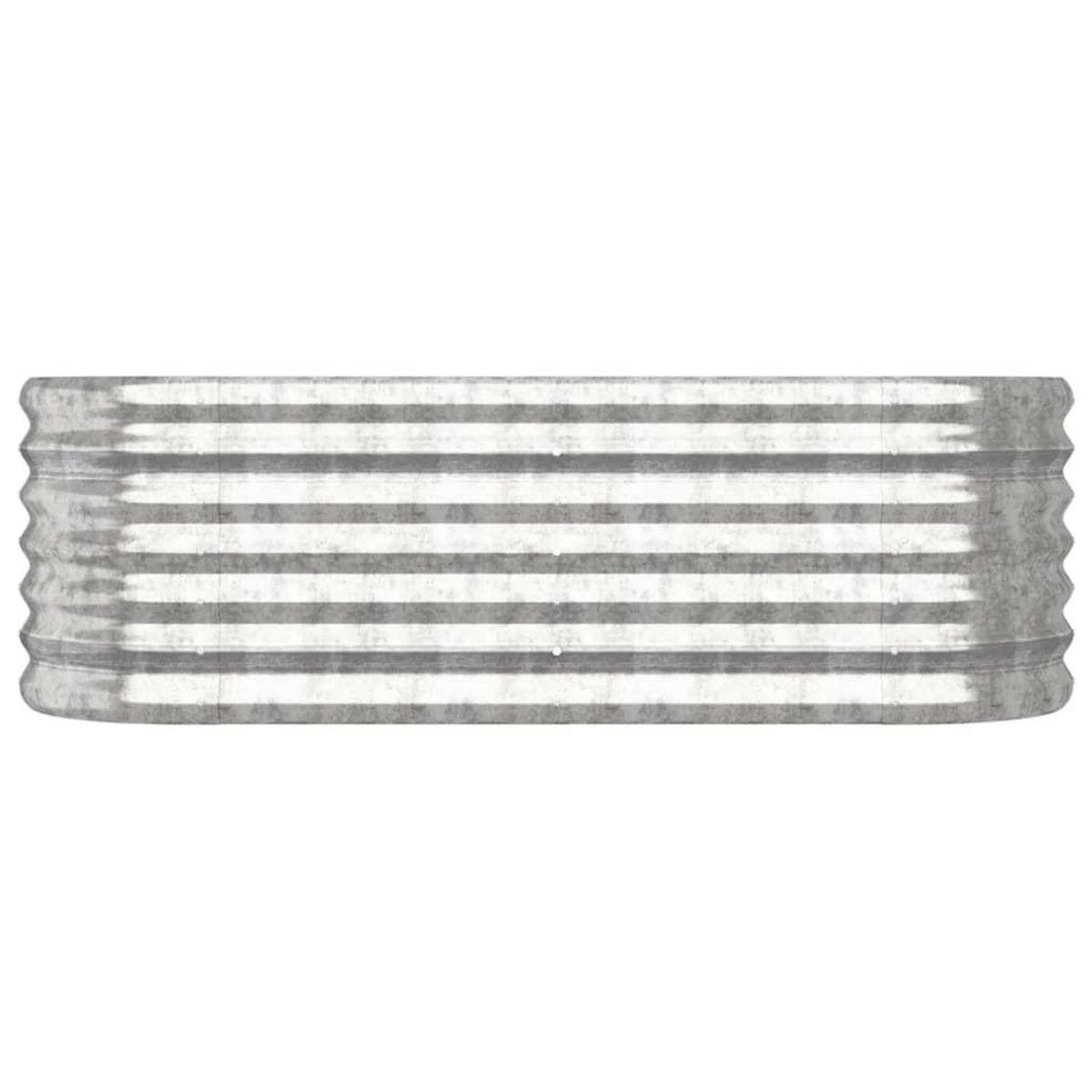 VIDAXL Lit sureleve de jardin Acier enduit de poudre Argente