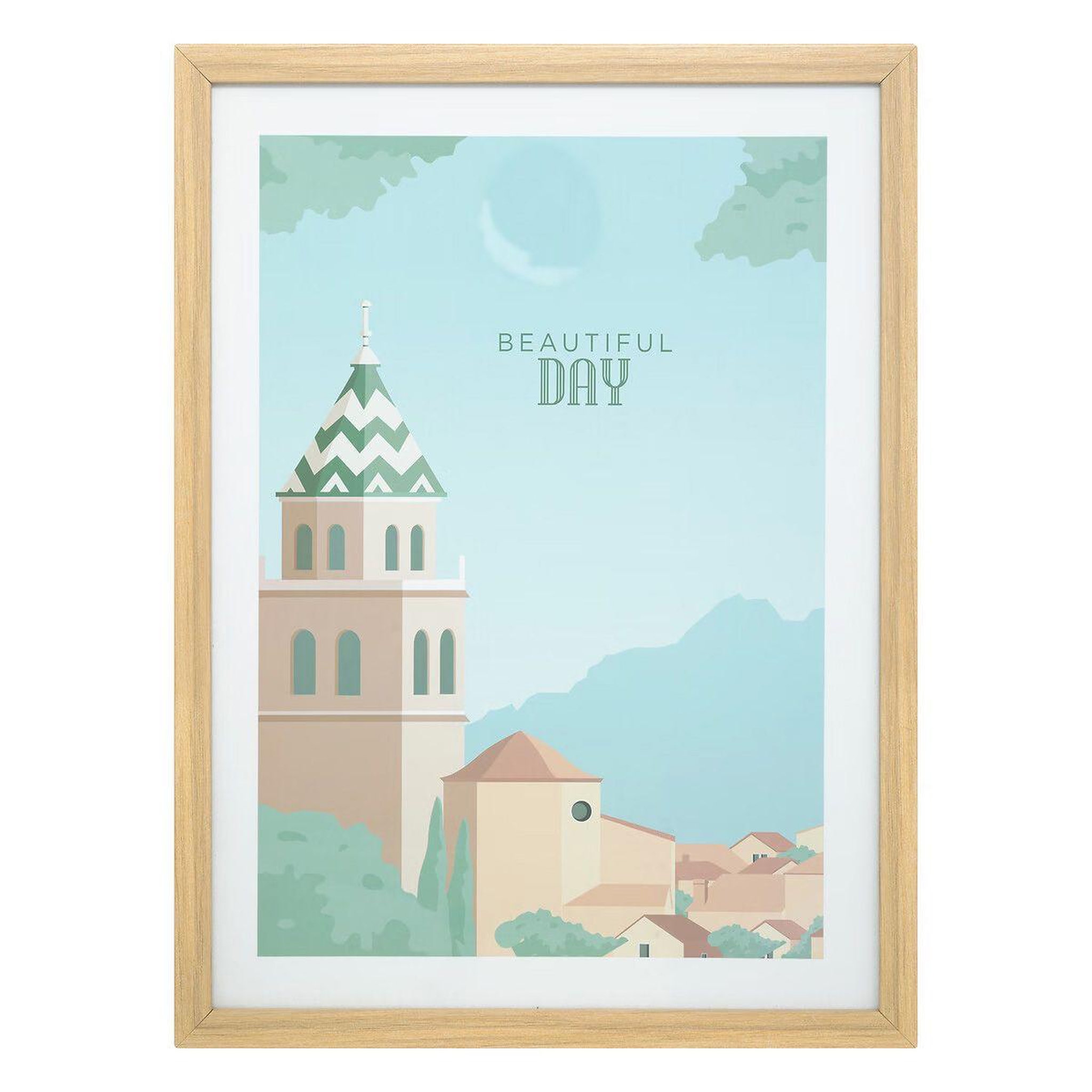Voir la diapositive 1 : ATMOSPHERA Cadre déco  day  30x40cm multicolore