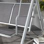 Voir la diapositive 5 : OUTSUNNY Balancelle de jardin 3 places grand confort toit imperméabilisé inclinaison réglable assise et dossier ergonomique acier textilène gris clair
