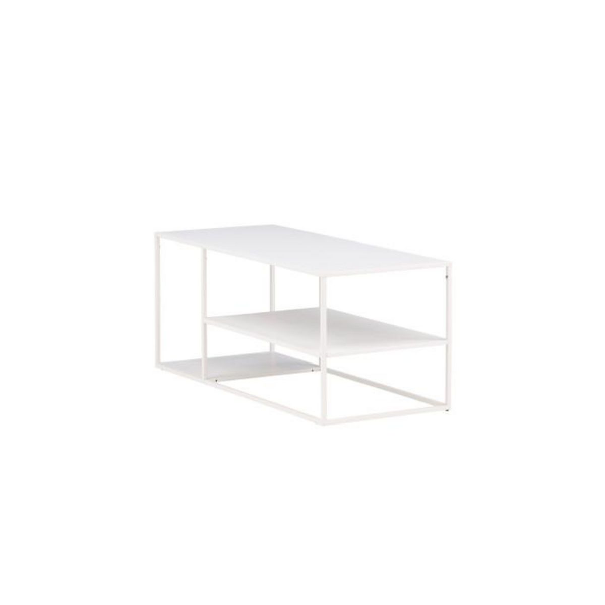 Paris Prix Table Basse Avec Étagères  Staal  120cm Blanc