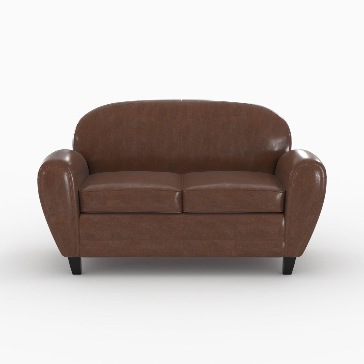 Rendez vous déco Ensemble canapé et fauteuil marron foncé 3 places - Club-Club