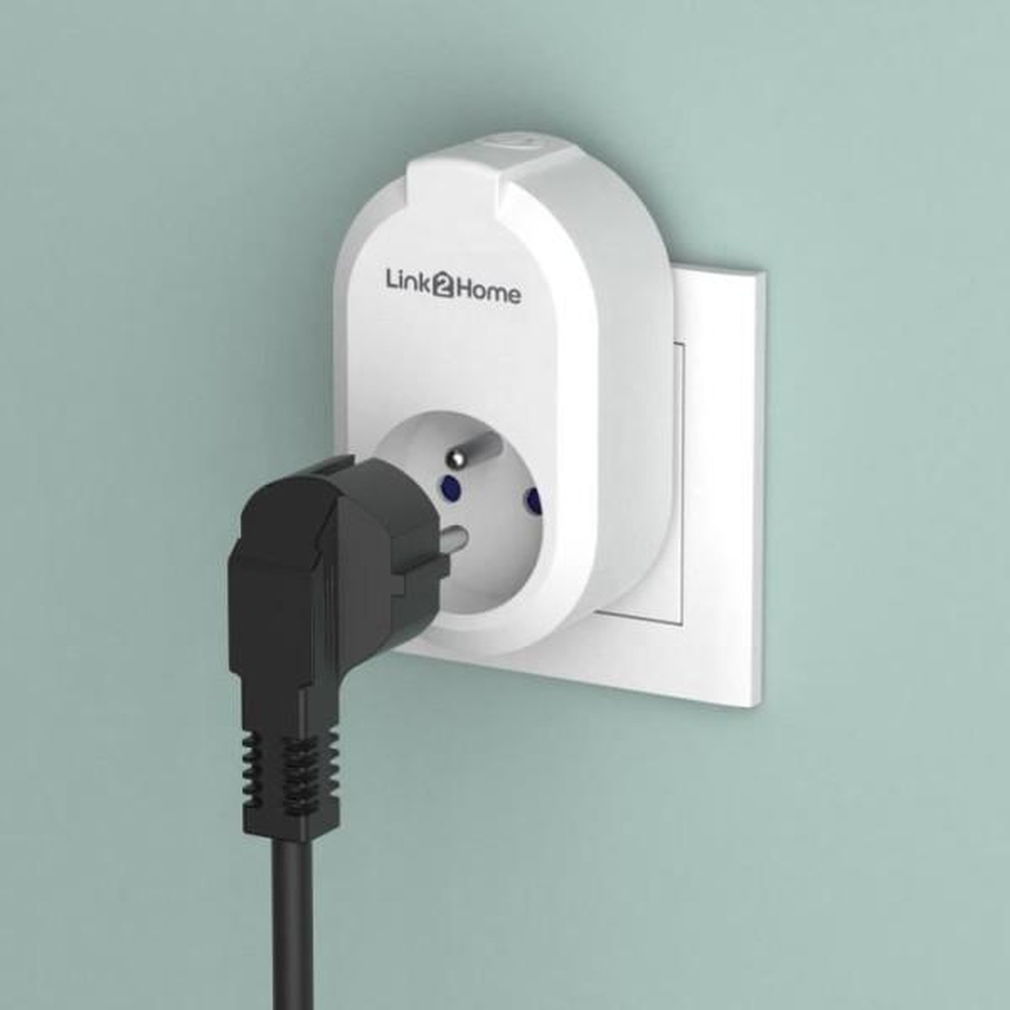 Voir la diapositive 2 : MARKET24 Lot de 2 prises connectées - link2home - 230 v - blanc