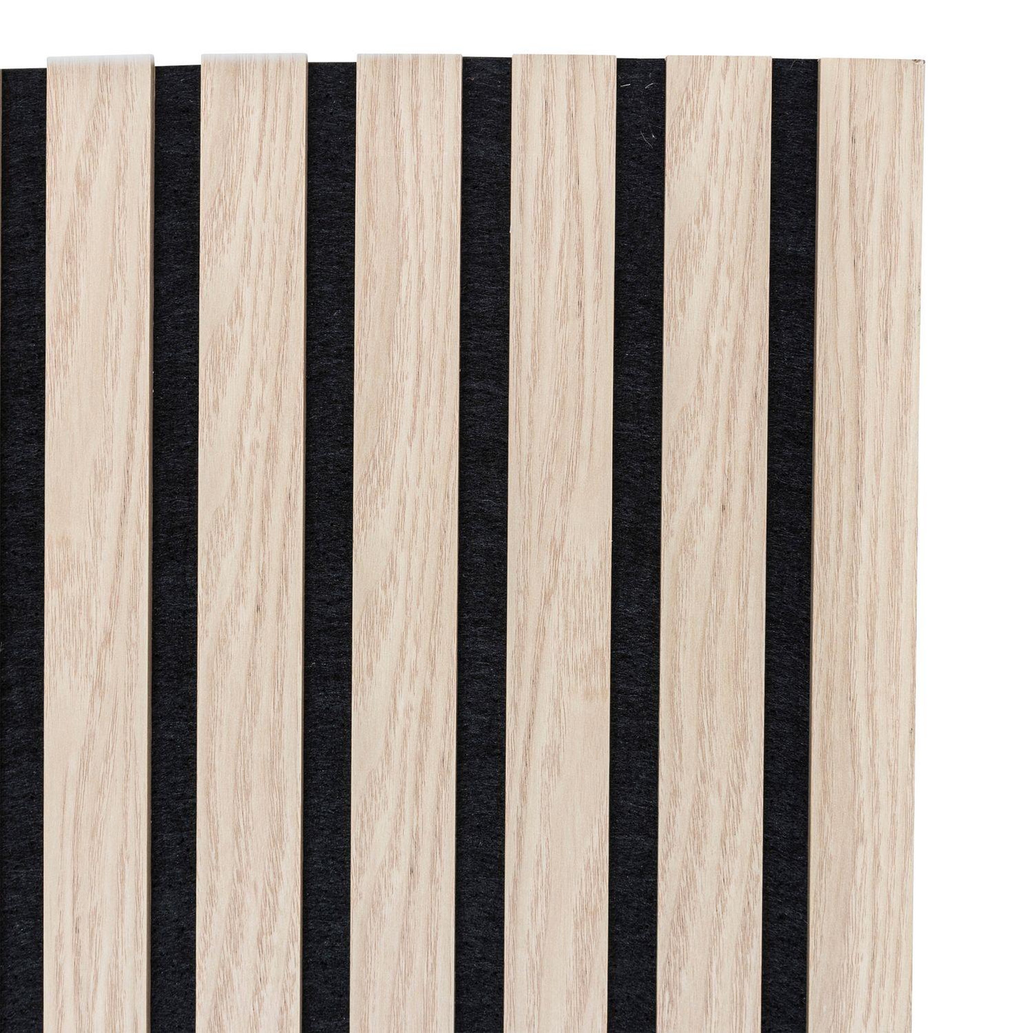 Voir la diapositive 5 : TOILINUX Lot de 4 panneaux décoratifs tasseaux de bois colva - marron clair