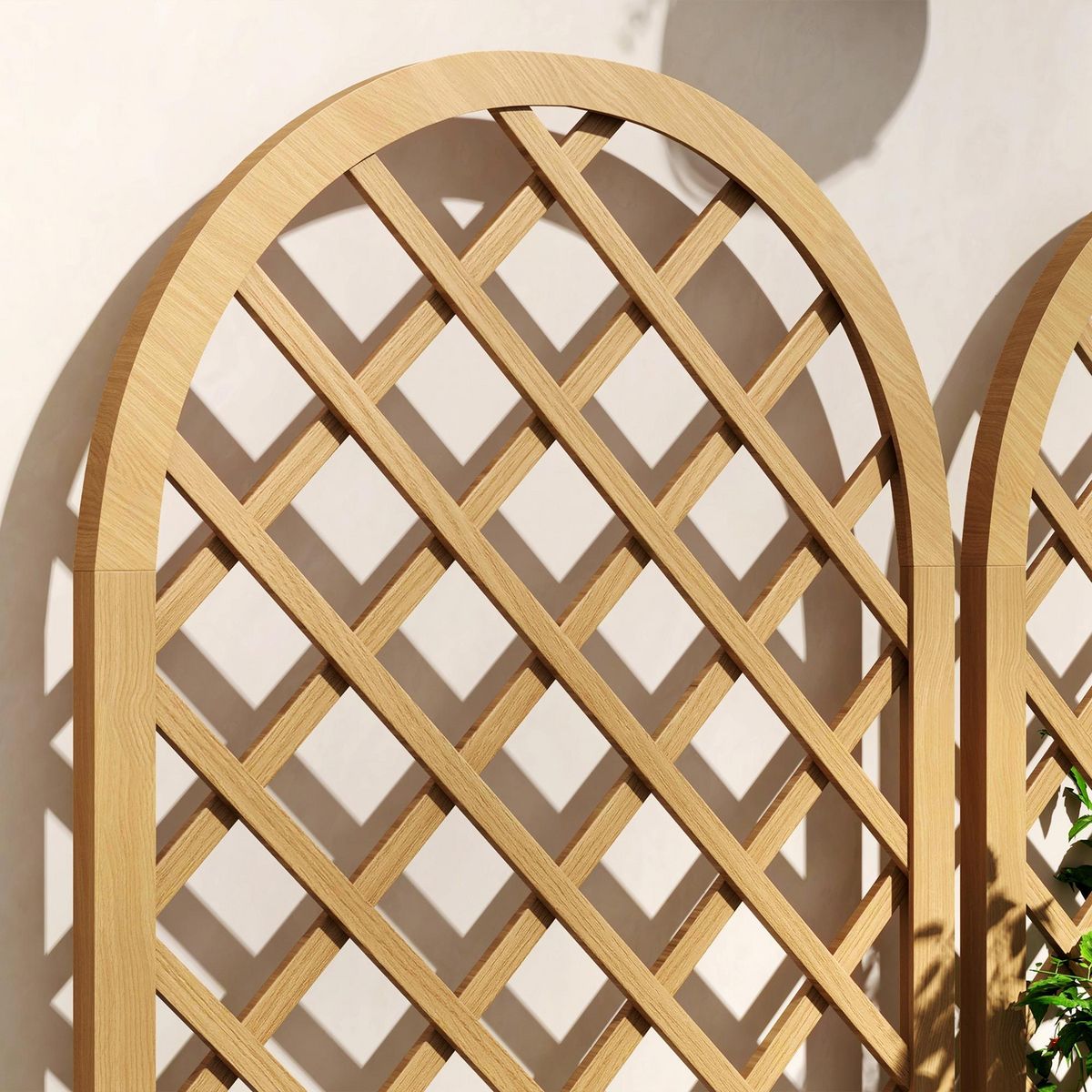 OUTSUNNY Lot de 2 treillis bois pour plantes grimpantes dim. 60L x 150H cm sapin pré-huilé