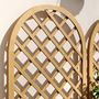 Voir la diapositive 5 : OUTSUNNY Lot de 2 treillis bois pour plantes grimpantes dim. 60L x 150H cm sapin pré-huilé