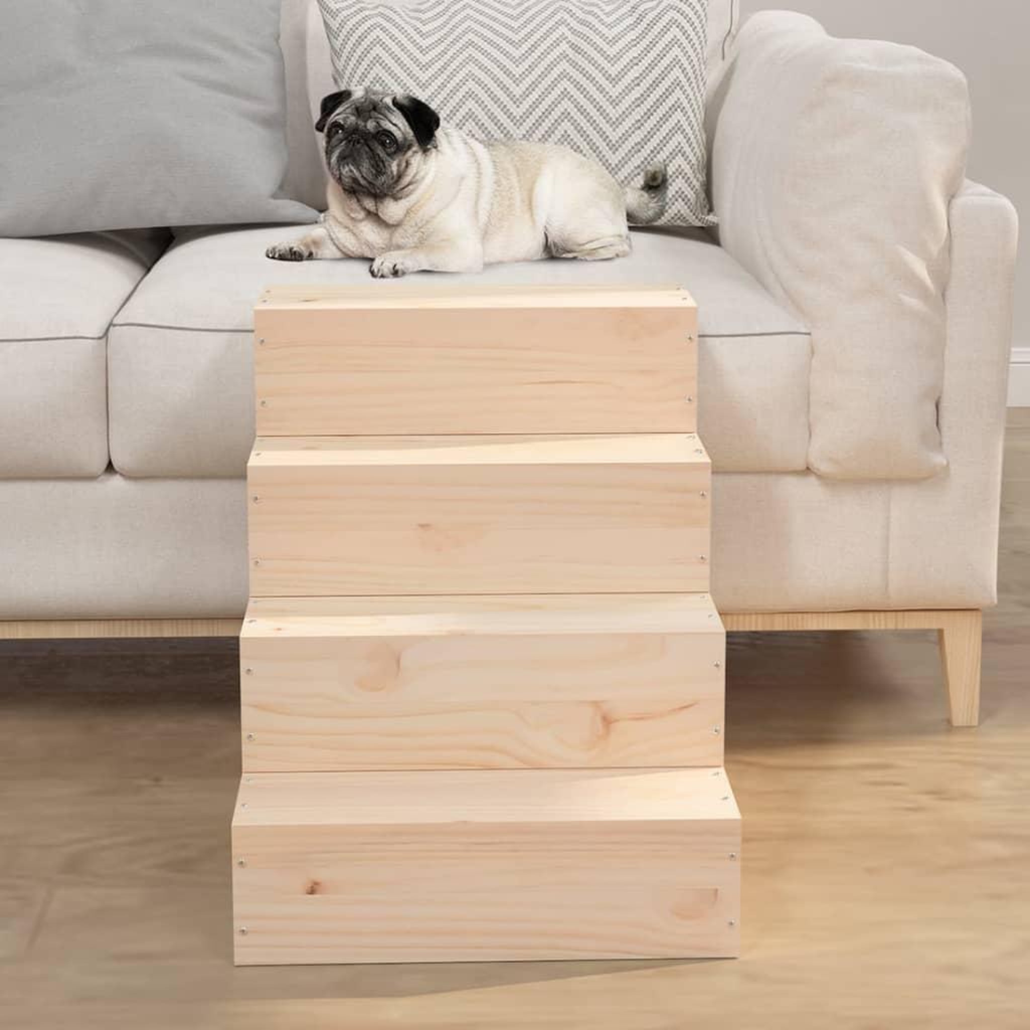 Voir la diapositive 3 : VIDAXL Escalier pour animaux de compagnie 40x49x47 cm Bois de pin