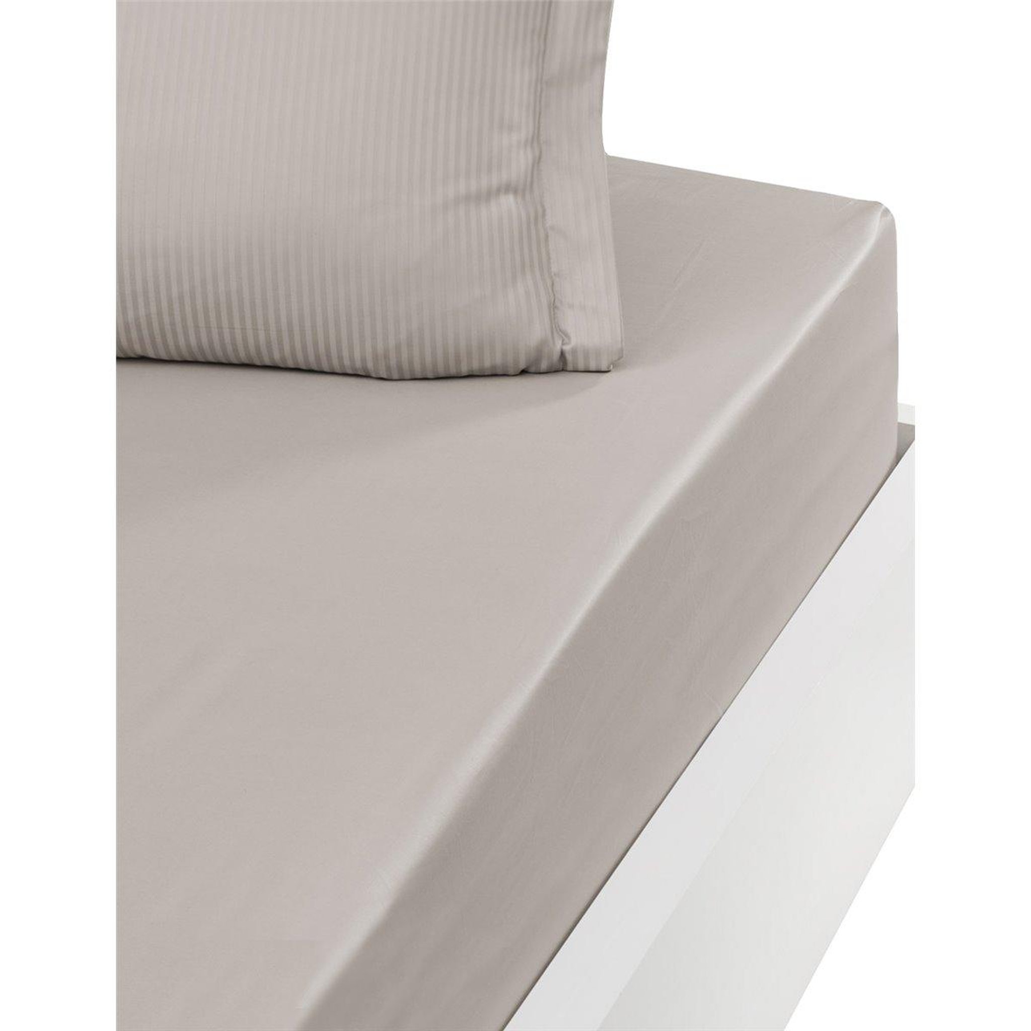 Voir la diapositive 1 : Sensei Maison Drap housse uni satin de coton bonnet 40 cm VERSALUXE PLUS