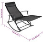 Voir la diapositive 6 : VIDAXL Chaise a bascule de jardin Acier et textilene Noir