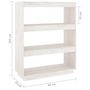 Voir la diapositive 6 : VIDAXL Bibliotheque/Separateur de piece Blanc 80x35x103 cm Bois de pin