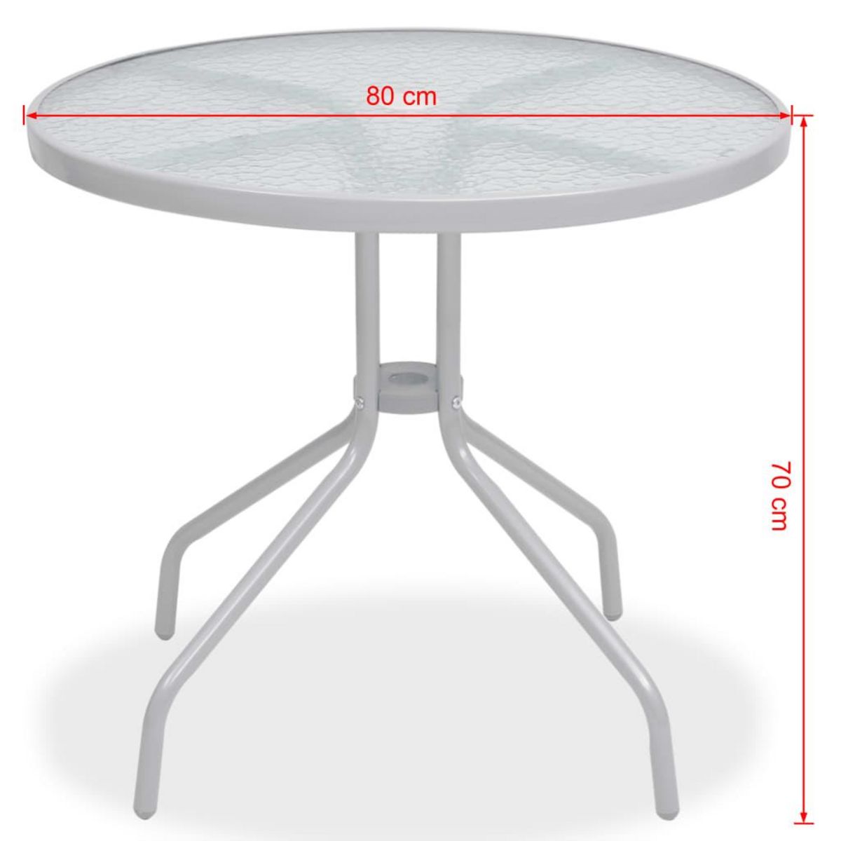 VIDAXL Ensemble a manger d'exterieur 6 pcs Acier et textilene Gris