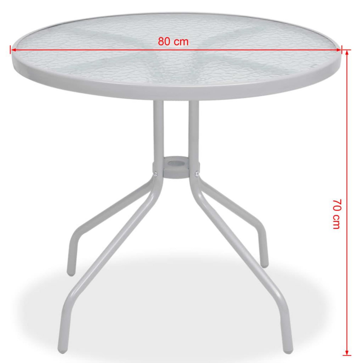 VIDAXL Ensemble a manger d'exterieur 6 pcs Acier et textilene Gris