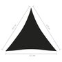 VIDAXL Voile de parasol tissu oxford triangulaire 4,5x4,5x4,5 m noir