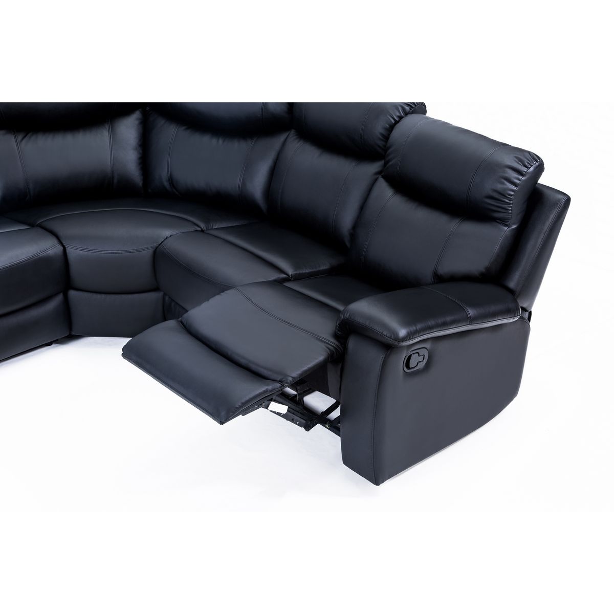 Canapé d'angle 6 places relax manuel simili HELENE