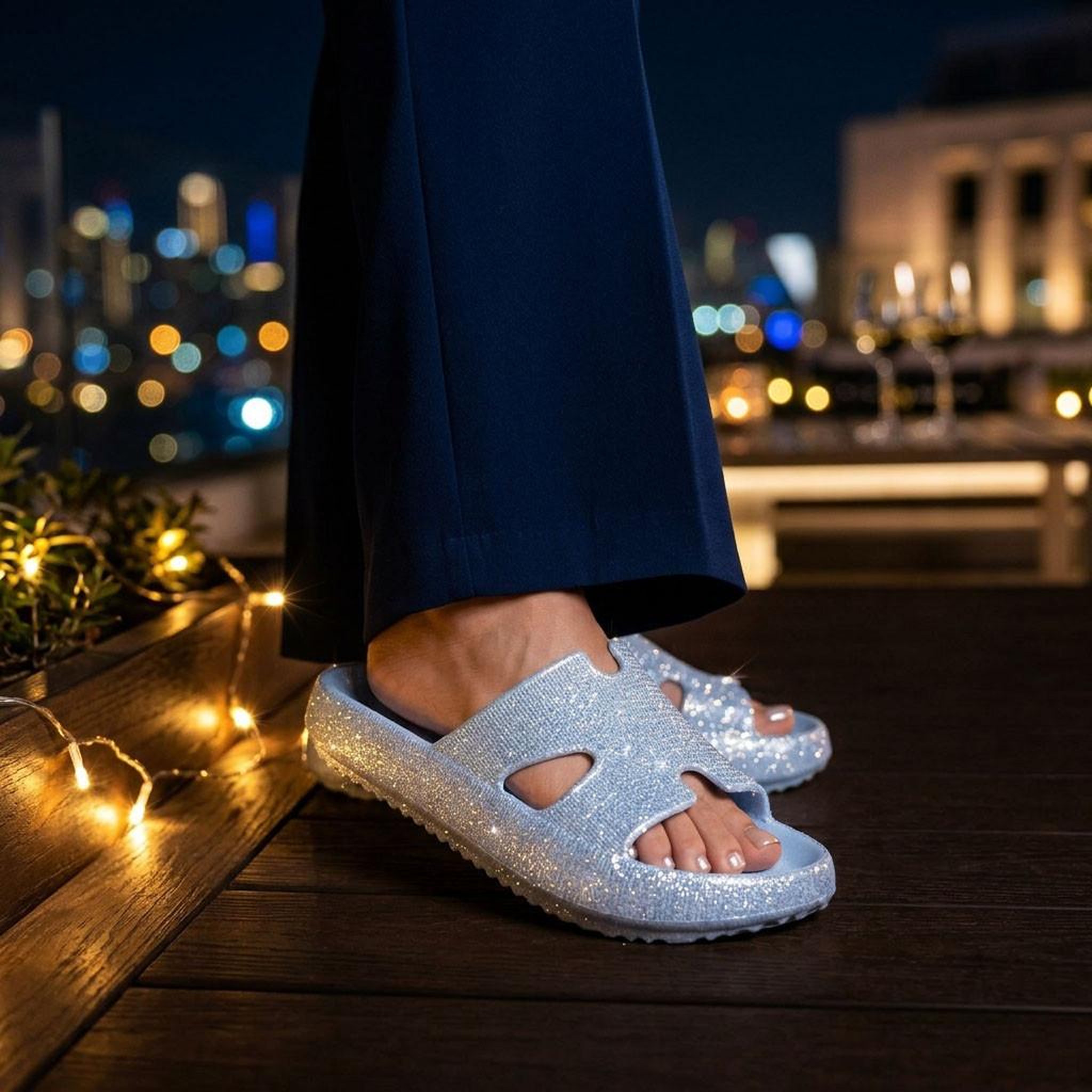 Voir la diapositive 2 : OZABI OZABI Claquette Glitter H-Strap EVA 6 Coloris