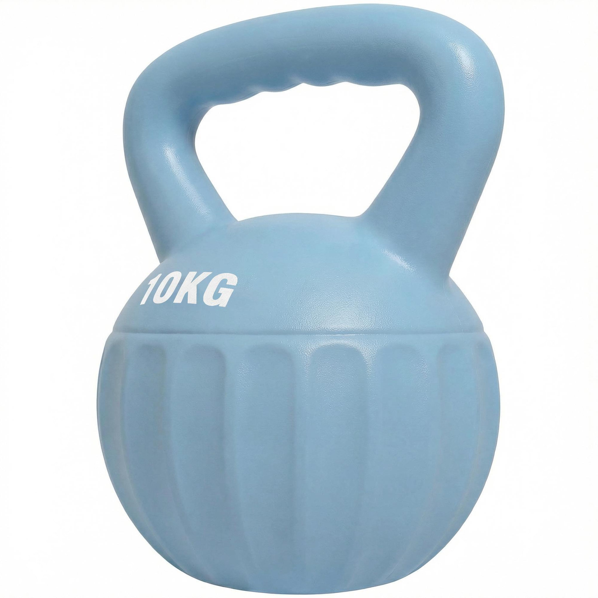 Voir la diapositive 5 : HOMCOM Kettlebell 10 kg - prise ergonomique - entraînement musculaire & haltérophilie - pp bleu ciel