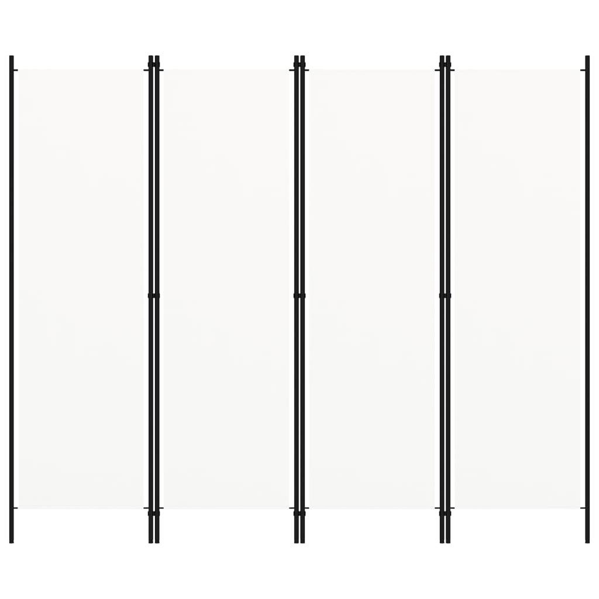 Voir la diapositive 3 : VIDAXL Cloison de separation 4 panneaux Blanc 200x180 cm