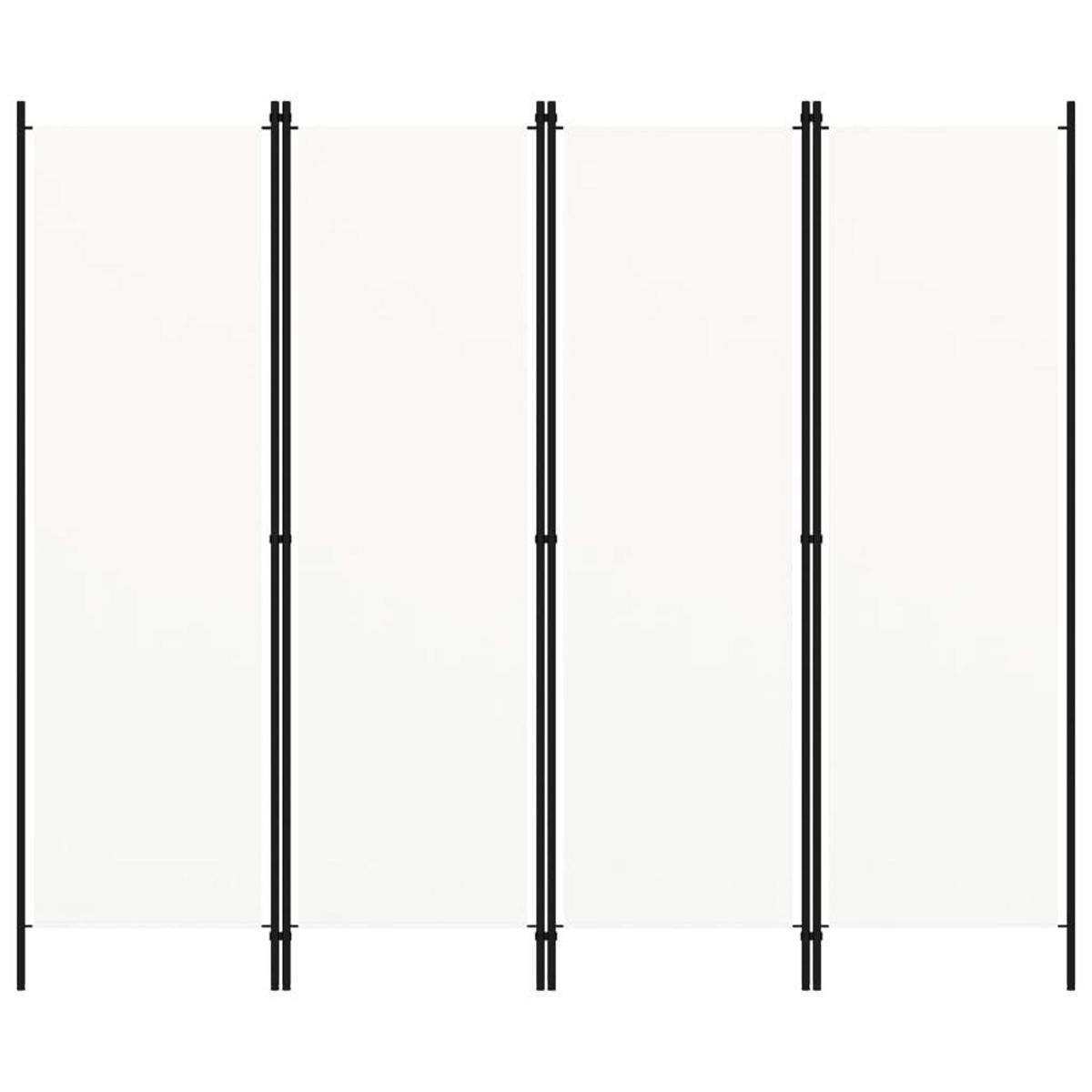 VIDAXL Cloison de separation 4 panneaux Blanc 200x180 cm