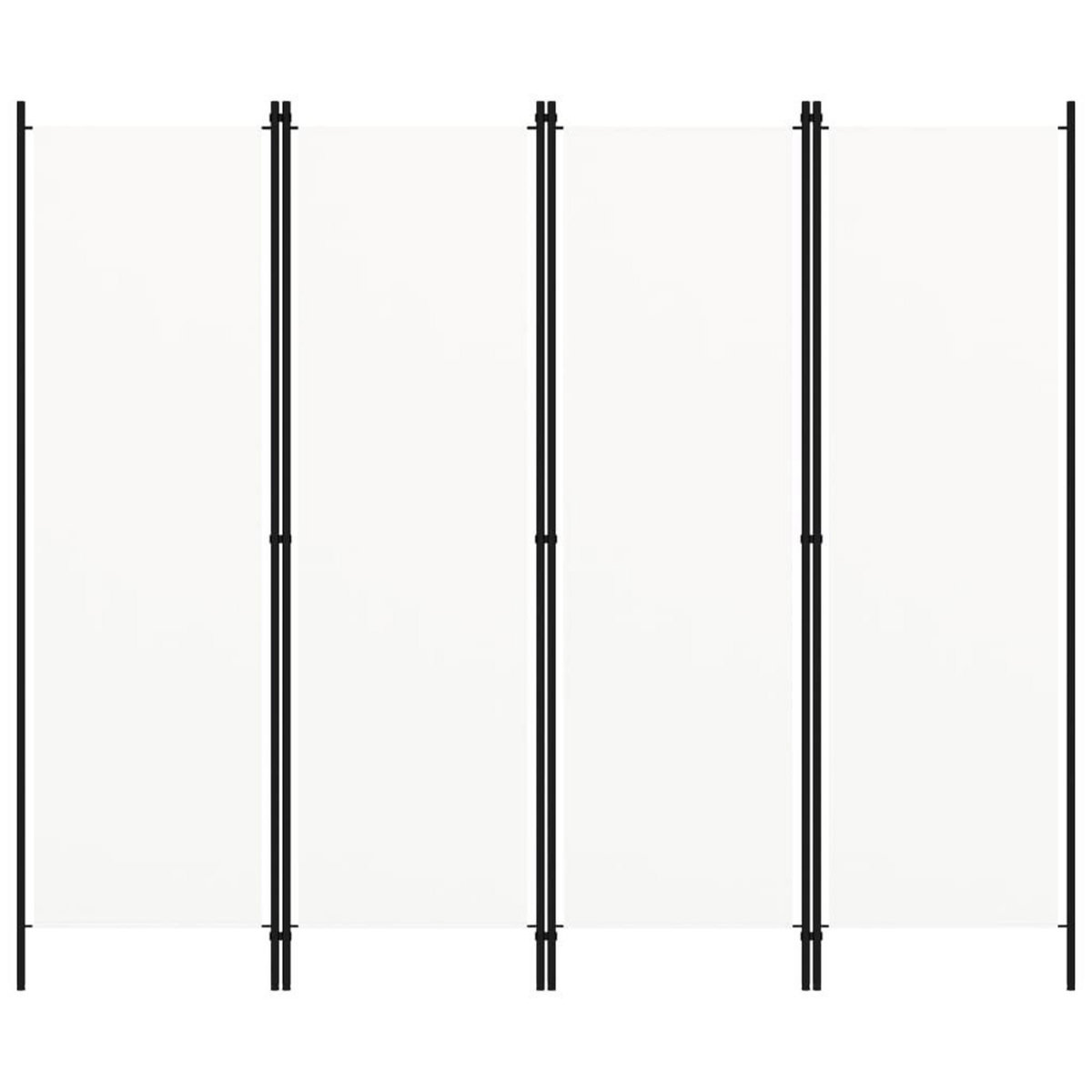 VIDAXL Cloison de separation 4 panneaux Blanc 200x180 cm