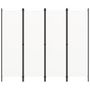 Voir la diapositive 3 : VIDAXL Cloison de separation 4 panneaux Blanc 200x180 cm