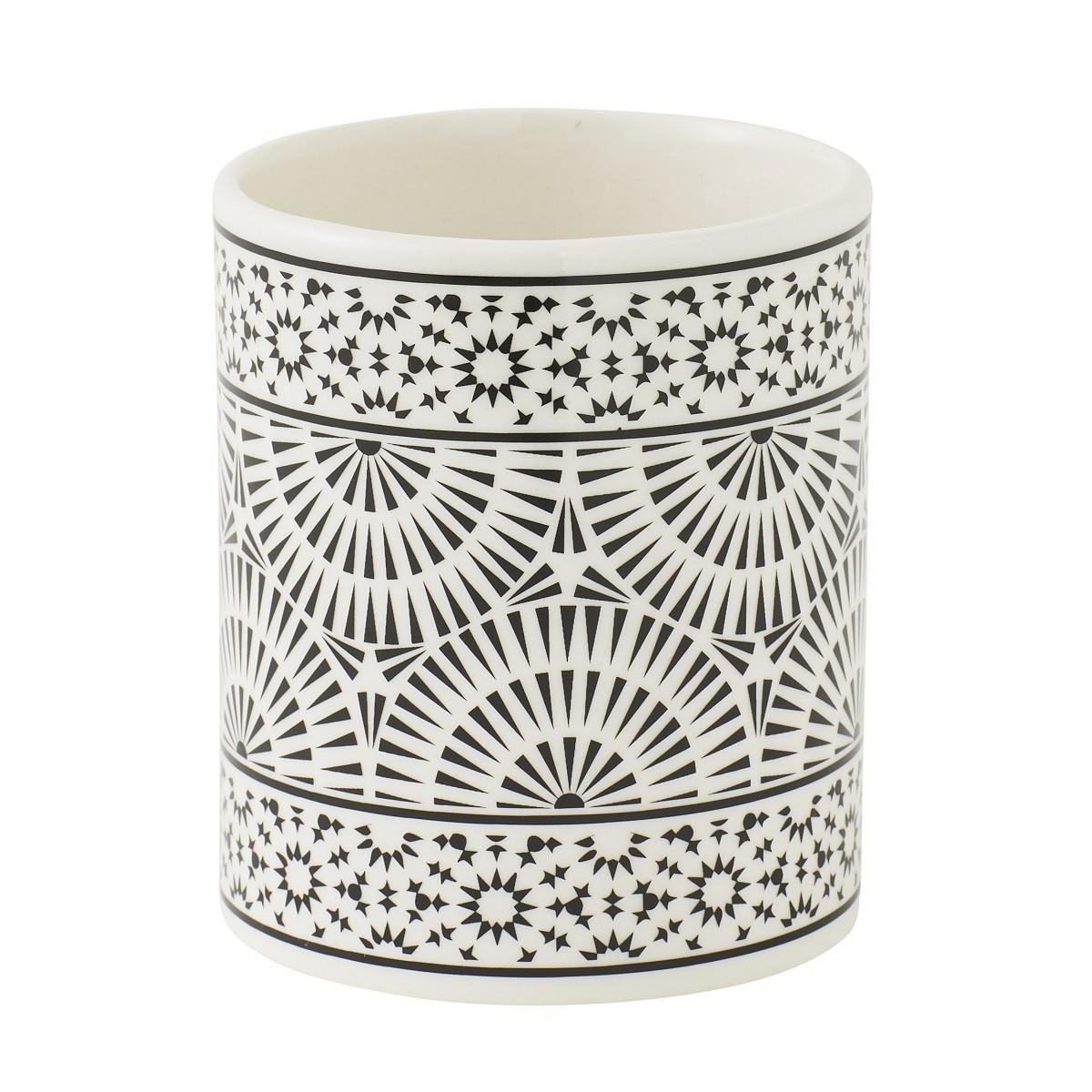 GUY LEVASSEUR Set salle de bain à motifs 3 pièces porcelaine blanc