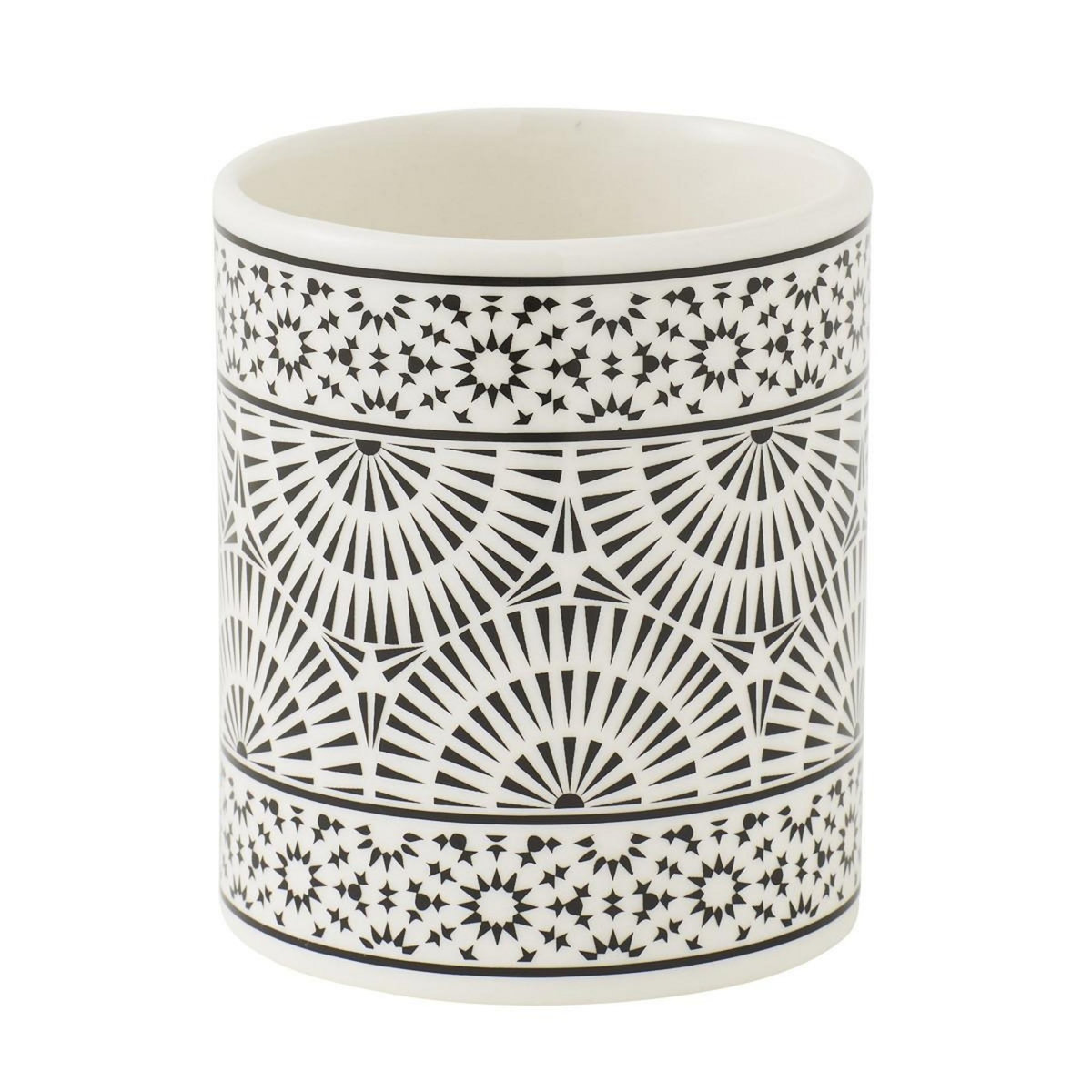 GUY LEVASSEUR Set salle de bain à motifs 3 pièces porcelaine blanc