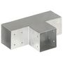 Voir la diapositive 4 : VIDAXL Connecteurs de poteau 4pcs Forme en T Metal galvanise 101x101mm