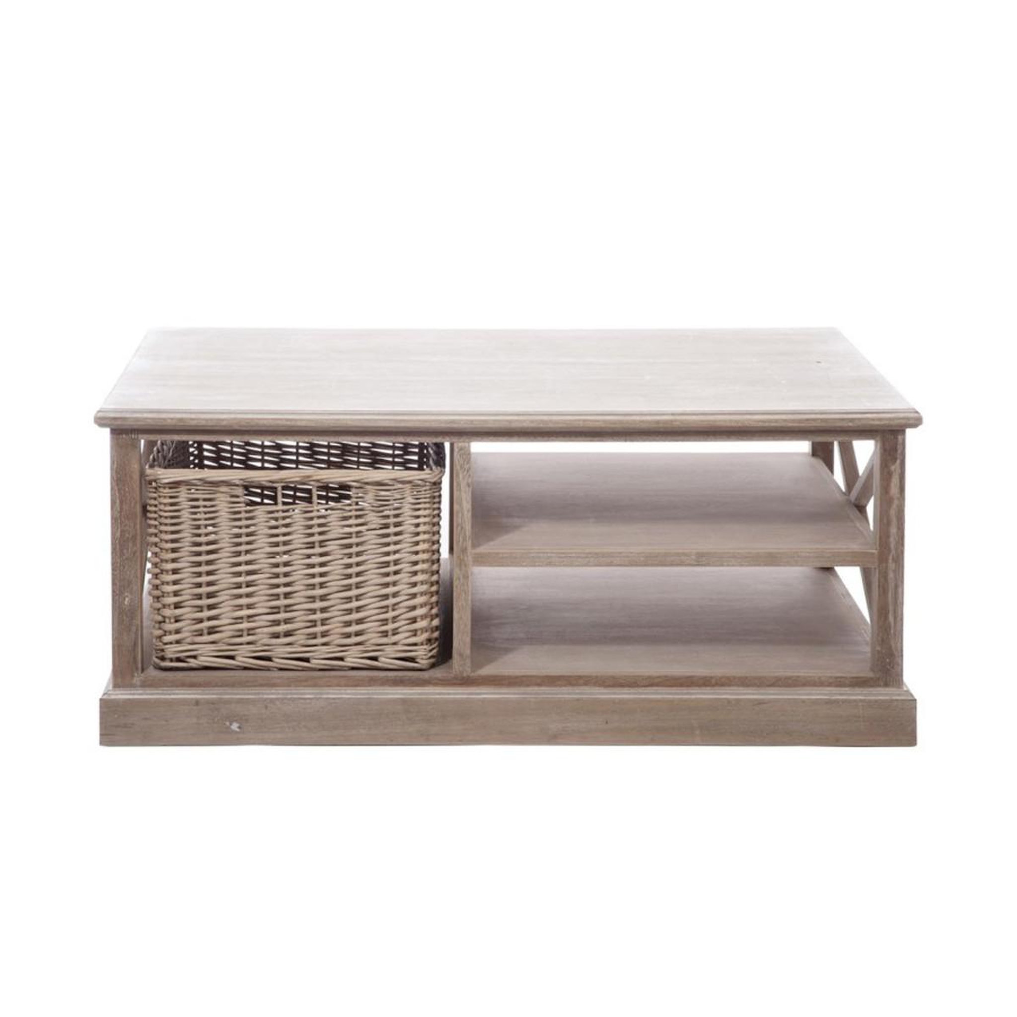 Voir la diapositive 2 : J-LINE Table basse 1 panier  catherine  120cm naturel