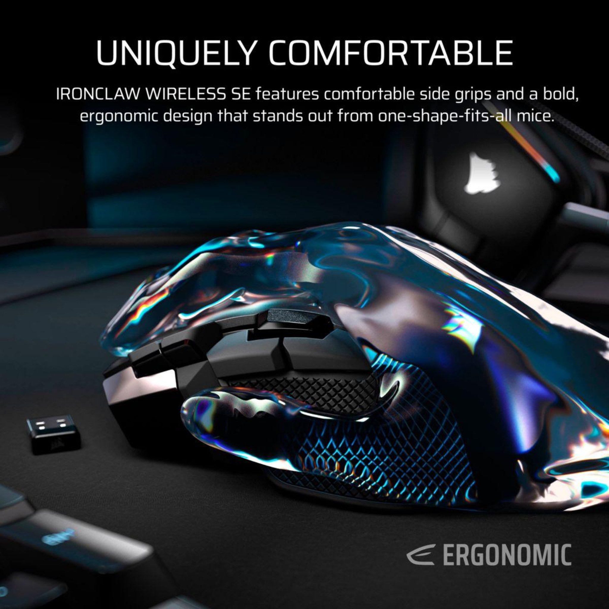 Voir la diapositive 3 : Corsair Souris gamer sans fil ironclaw wireless se