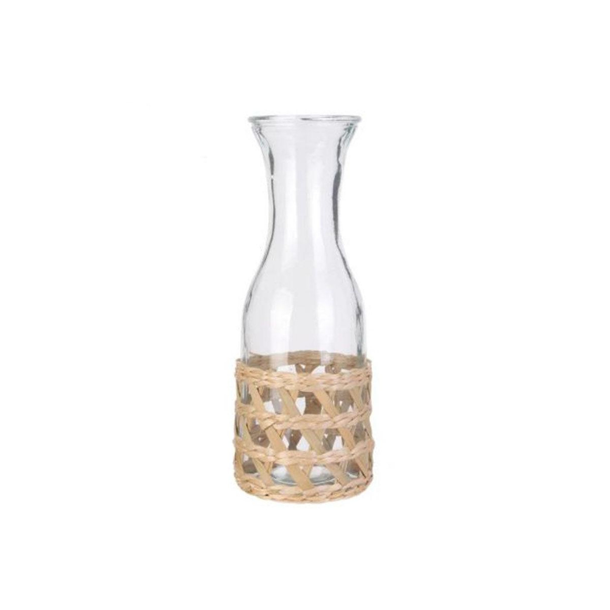 The Home Deco Factory Carafe en Verre  Cannage  1L Transparent
