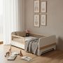 Voir la diapositive 4 : JURABABY Lit au sol enfant extensible en bois 80x140-165-190 CARROUSEL - Blanc