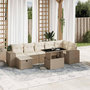 Voir la diapositive 1 : VIDAXL Salon de jardin avec coussins 8 pcs beige resine tressee