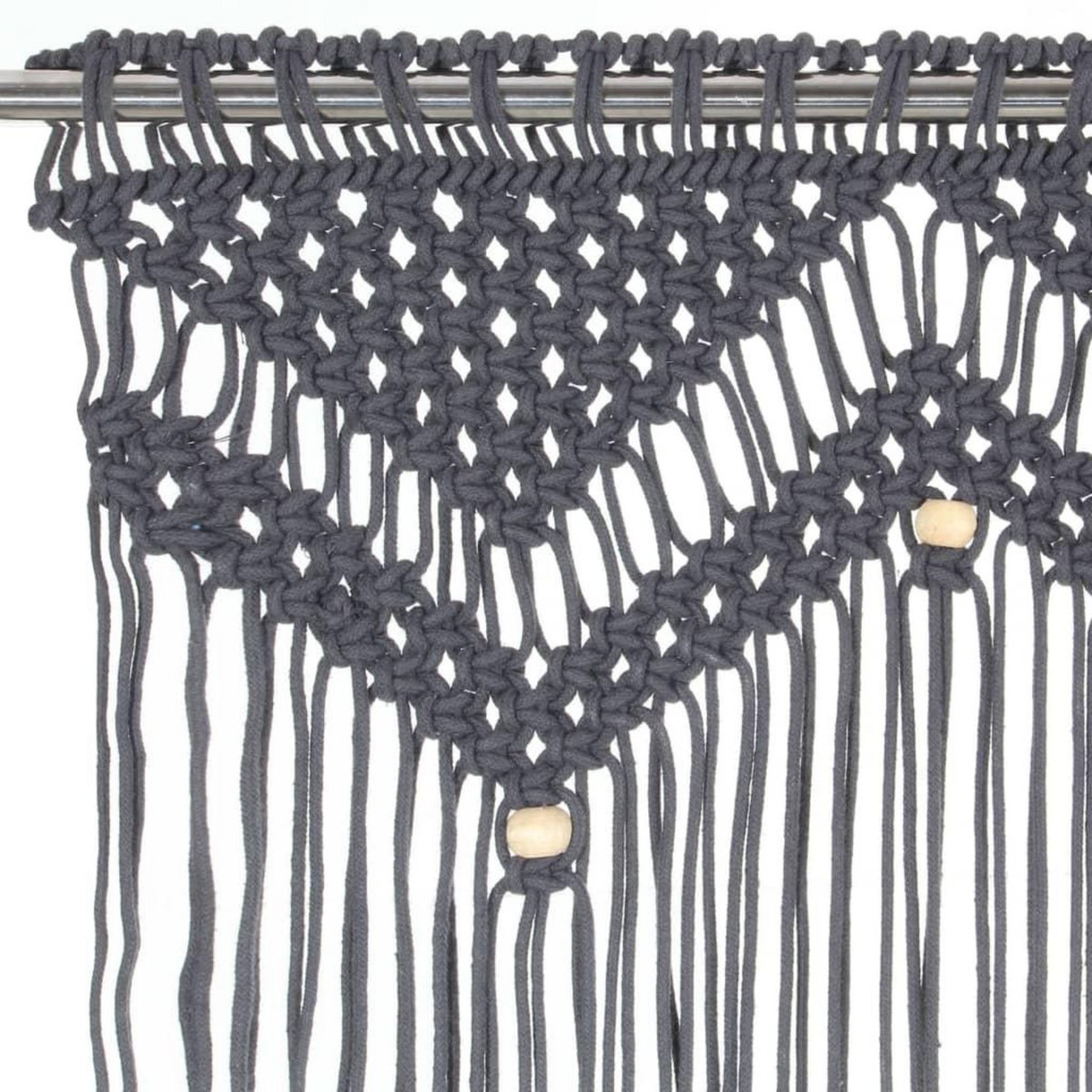 VIDAXL Rideau en macrame Anthracite 140x240 cm Coton
