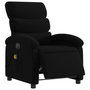 Voir la diapositive 3 : VIDAXL Fauteuil de massage inclinable electrique Noir Tissu
