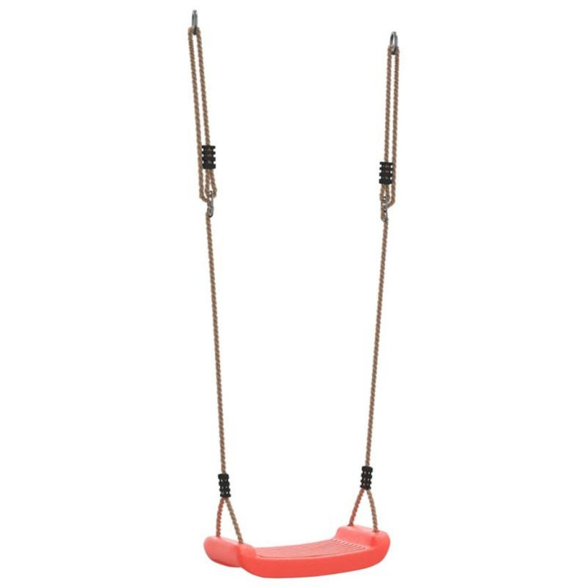 VIDAXL Balançoire d extérieur d enfants simple et corde réglable rouge